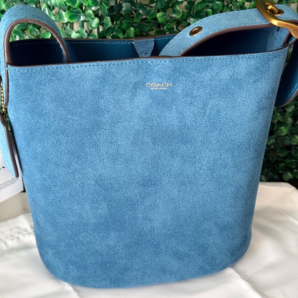 Coach Bleecker Bucket 21 Bag Sea Blue Women's Bag NWT - Picture 9 of 10